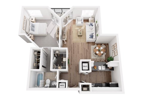 3D floor plan the whitmore